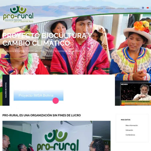 Screenshot de PRORURAL — Asociación Boliviana para el Desarrollo Rural