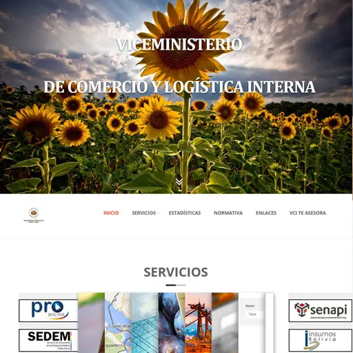 Screenshot de Viceministerio de Comercio y Logística Interna