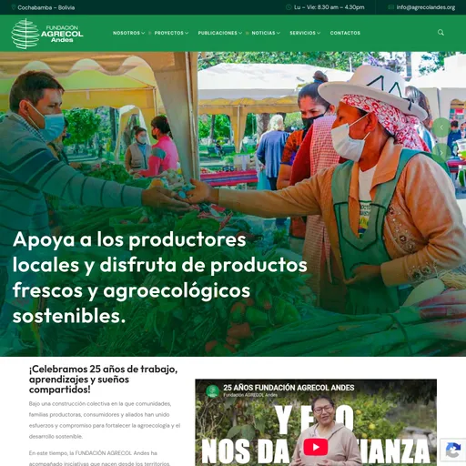 Screenshot de Fundación Agrecol Andes
