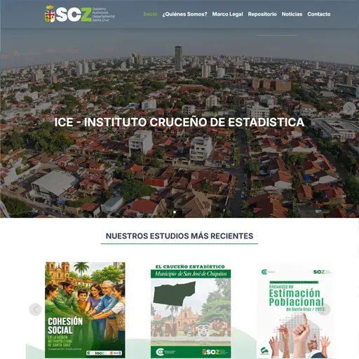 Screenshot de ICE - Instituto Cruceño de Estadistica