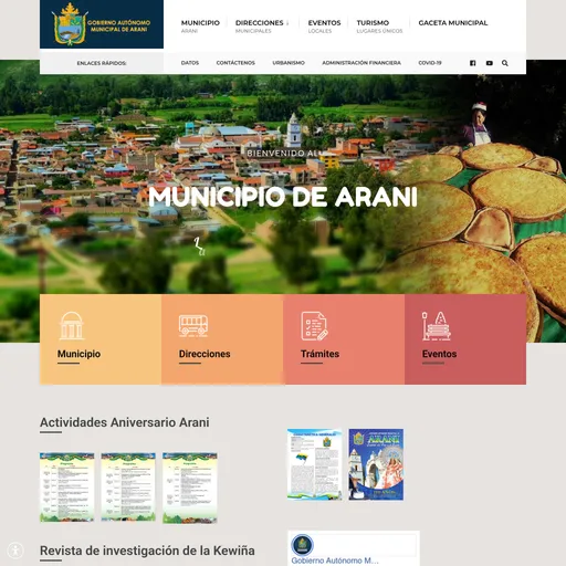 Screenshot de Gobierno Autónomo Municipal de Arani