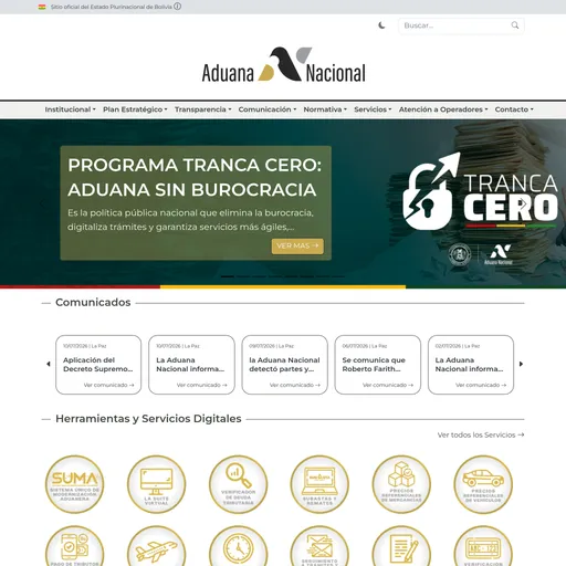 Screenshot de Aduana Nacional