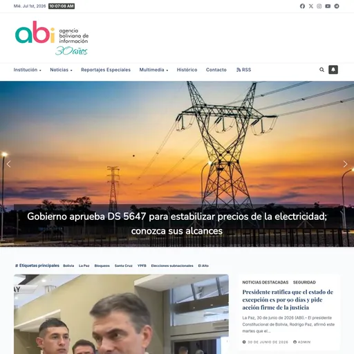 Screenshot de Agencia Boliviana de Informacion - ABI