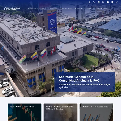 Screenshot de La Comunidad Andina
