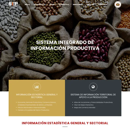 Screenshot de SIIP — Sistema Integrado de Información Productiva
