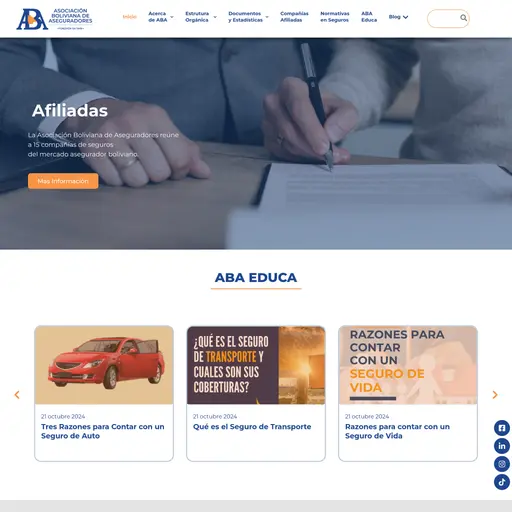 Screenshot de Asociación Boliviana de Aseguradores